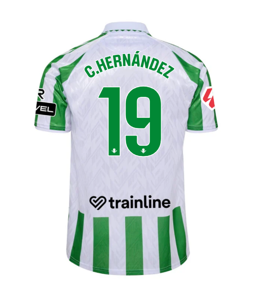Real Betis 24-25 Season Home Jersey Featuring C.HERNÁNDEZ #19