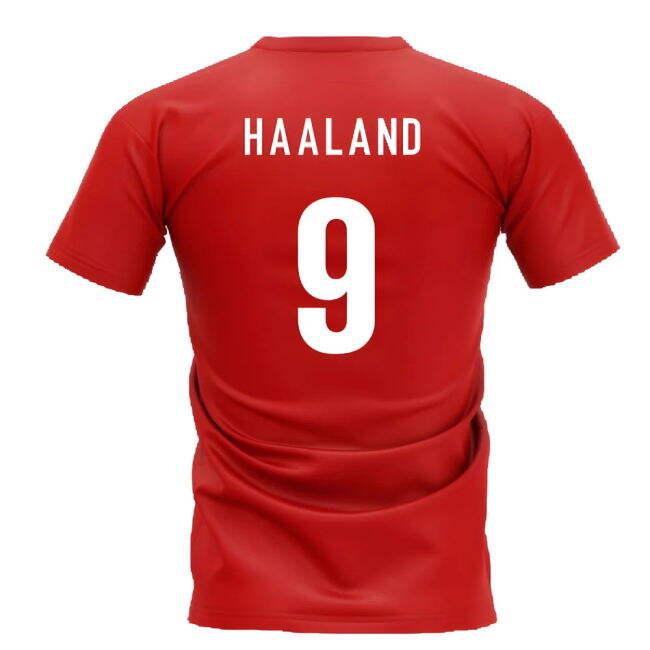 Authentic 2025-2026 Norway European Football Home Kit (Haaland 9)