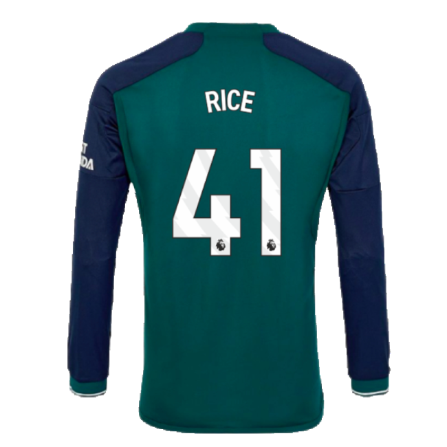 Arsenal Third Soccer Shirt 2023-20 Rice 41 L S