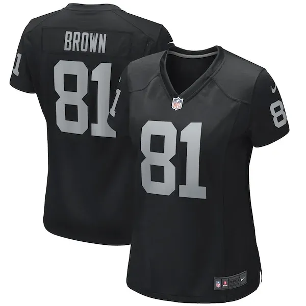 None Tim Brown Game Jersey - Black | NFL Player Jersey | NFL Football