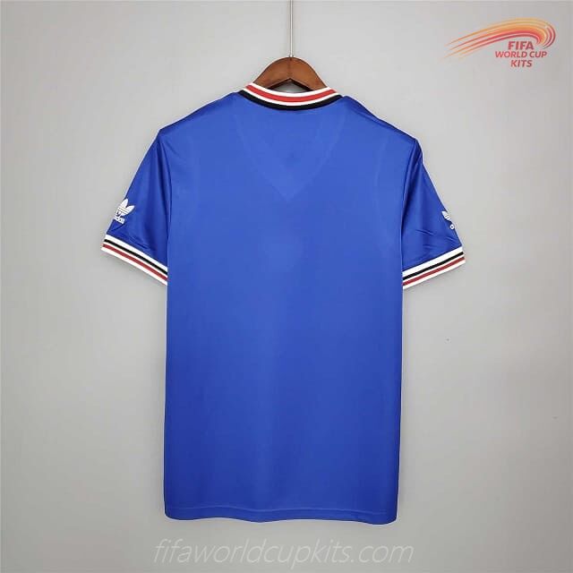Manchester United 84-86 Away Blue Football Kit