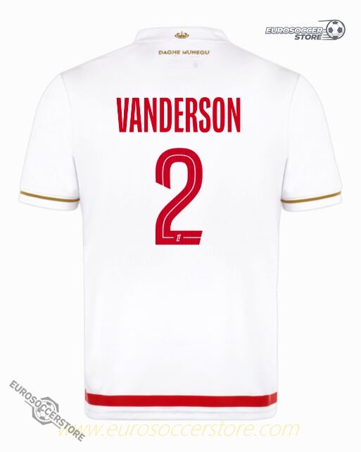 AS Monaco 25-26 Season Home Jersey with VANDERSON 2 Printing