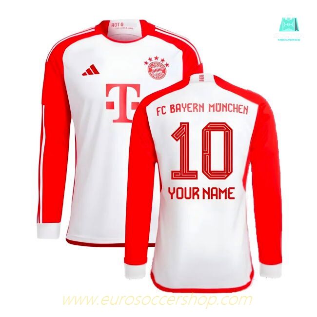 2023-2024 Bayern Munich Long Sleeve Home Shirt (Your Name)