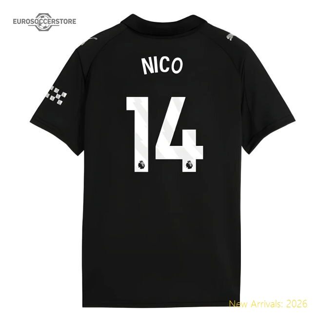 Premium 2025-2026 Man City Away Shirt (kids) (nico 14) - Premium