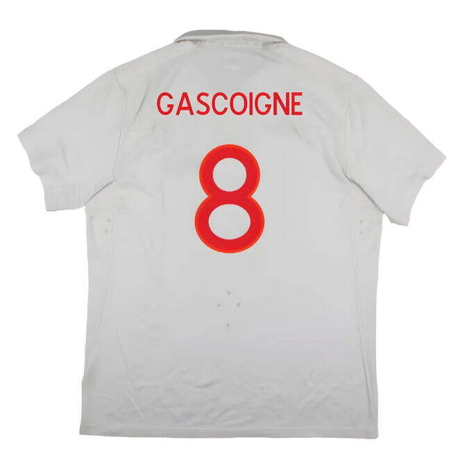 Gascoigne 8 2009-2010 England Soccer Team Home Strip