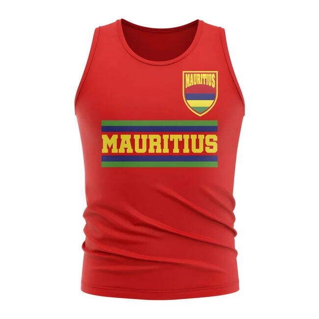 Mauritius Core Football Country Sleeveless Tee (Red)