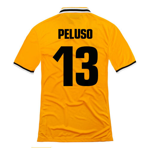 13-14 Juventus 13 Peluso Away Yellow Jersey Shirt - Official Replica
