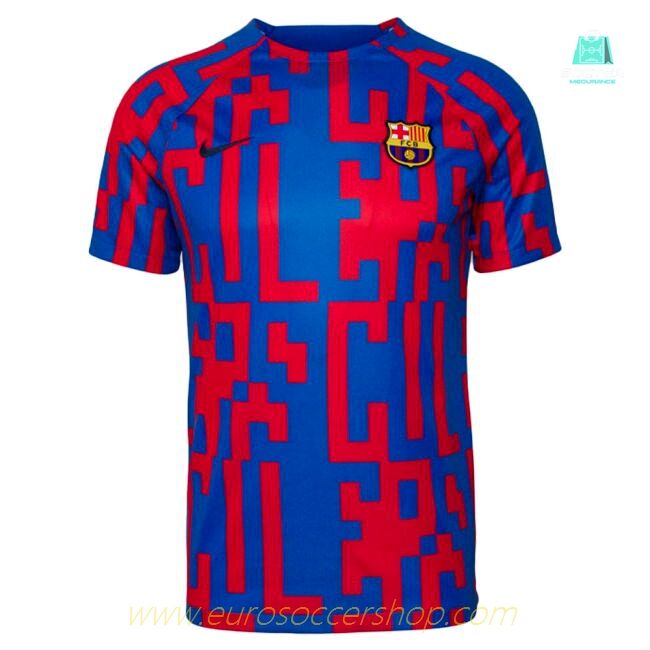2022-2023 Barcelona Pre-Match Training Shirt (Blue) (LEWANDOWSKI 9)