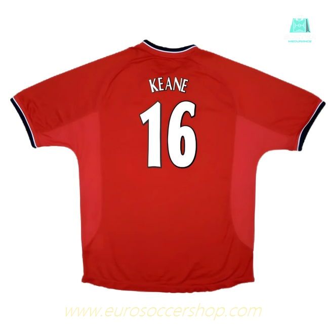 Manchester United 2000-02 Home Shirt ((Excellent) XXL) (Keane 16)