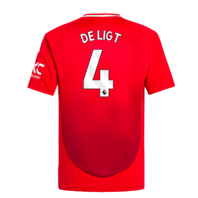Enthusiastic Football Man Utd Home Shirt Kids De Ligt #4 Superior ...