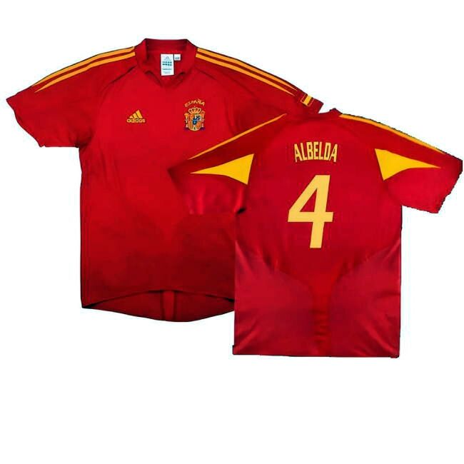 Albelda 4 Top Quality Spain 2004-2005 Home Jersey