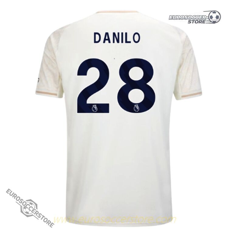 Away Jersey of Nottingham Forest Featuring DANILO with Number 28 for the 25-26 Season
