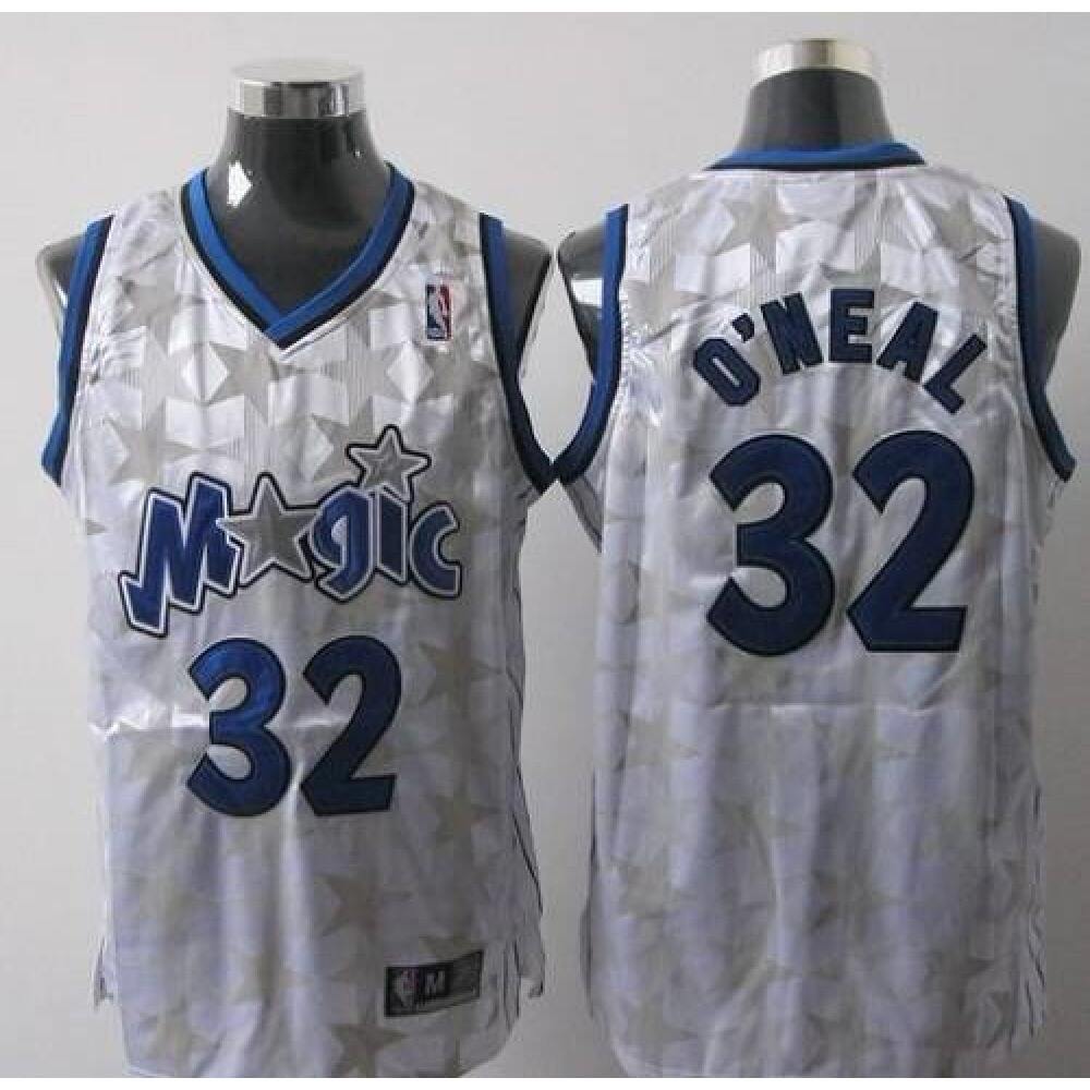 Magic #32 Shaquille O'Neal White Star Limited Edition Stitched NBA Jersey