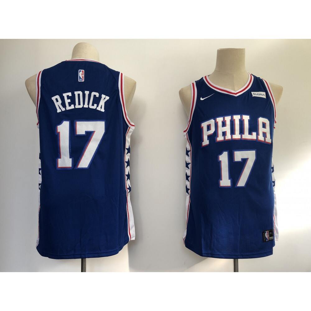 Collector's Item Top-Grade Men's 76ers #17 JJ Blue Basketball Jersey