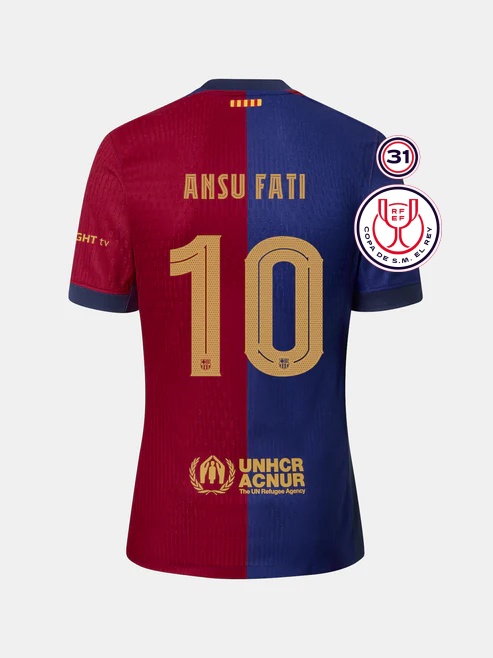 ANSU FATI's No. 10 Jersey for Barcelona in the 24-25 Copa Del Rey Final