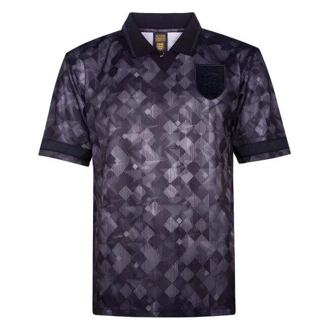 England 1990 Black Out Retro Football Shirt