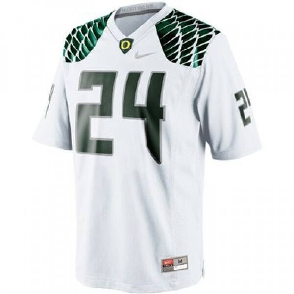 Men Elite Program #24 Kenjon Barner White Performance-enhanced Jersey