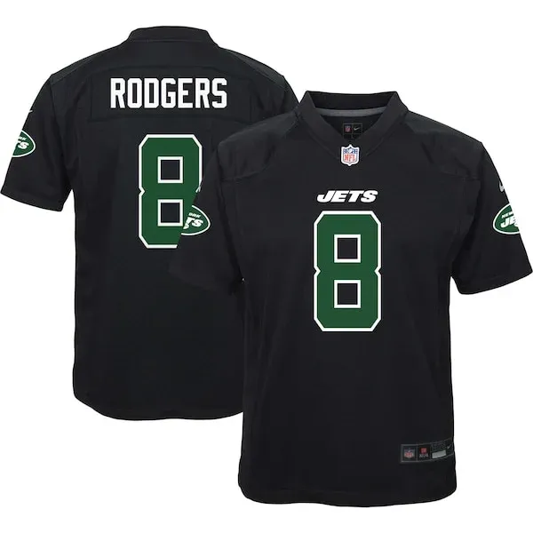 None Aaron Rodgers Game Jersey - Black | NFL Player Jersey | NFL Footb
