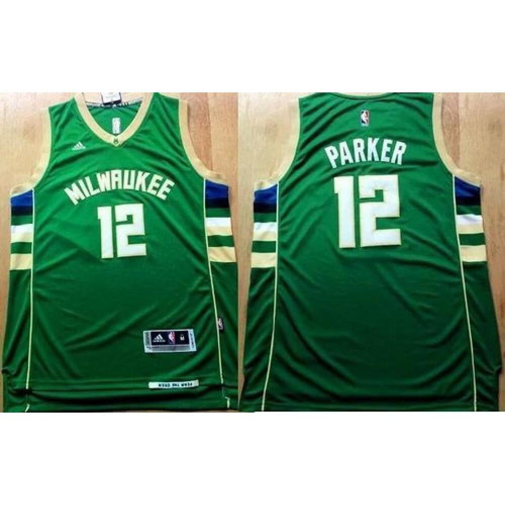 Revolution 30 Bucks #12 Jabari Parker Green Stitched NBA Jersey