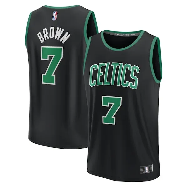 Jaylen Brown BOS High-Quality Replica Jersey - Black - Fan Favorite