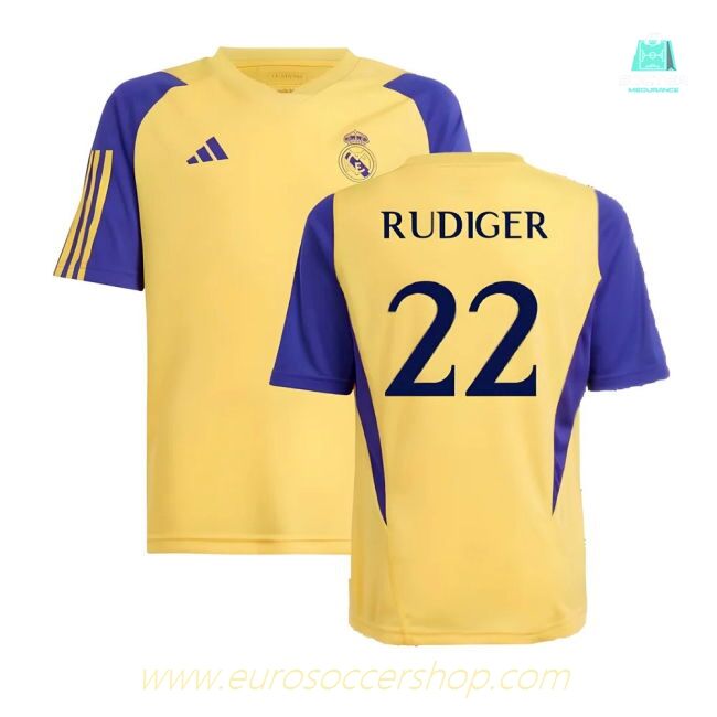 2023-2024 Real Madrid Training Shirt (Spark) - Kids (Rudiger 22)