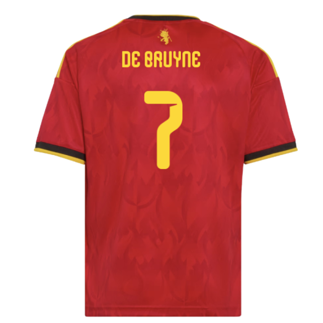 Belgium Genuine 2026-2027 Belgium Home Shirt (Kids) (De Bruyne 7)