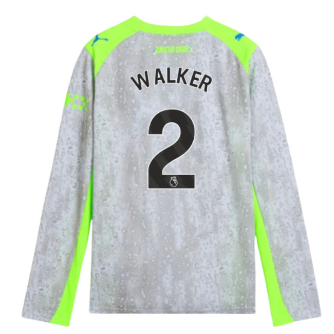 2025-2026 Man City Long Sleeve Third Kit (Kids) (Walker 2)