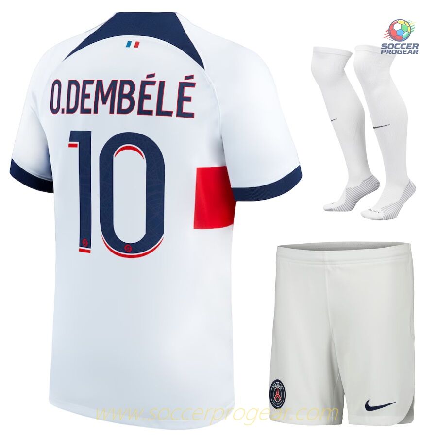 PSG Ligue 1 AWAY 2023 2024 CHILD KIT SHIRT DEMBELE