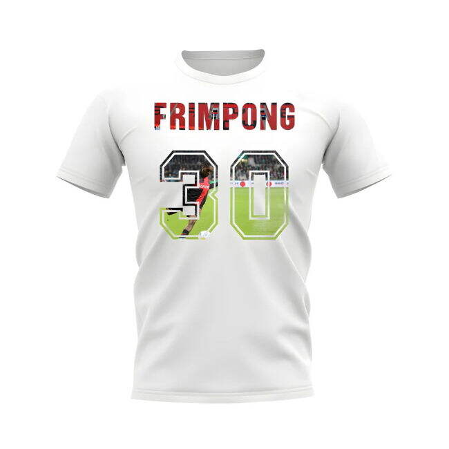 Jeremie Frimpong Name And Number Bayer Leverkusen T-Shirt (White)