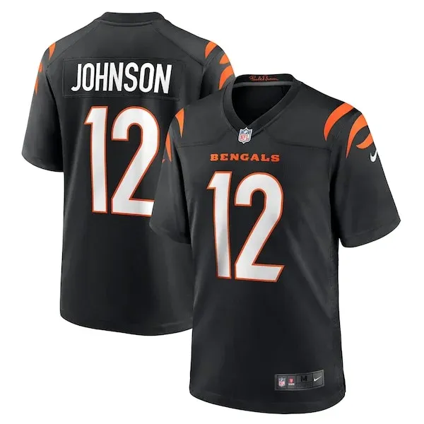 None Tyron Johnson Game Jersey - Black | NFL Player Jersey | NFL Footb