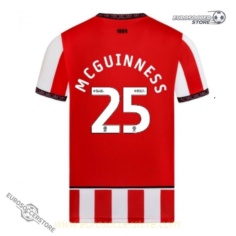 Sheffield United 25-26 Season Home MCGUINNESS #25 Football Jersey