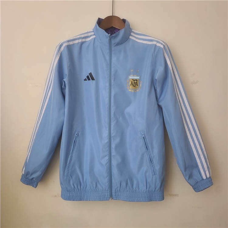 Premium Quality Argentina World Cup 2022 Blue Windbreaker Jacket