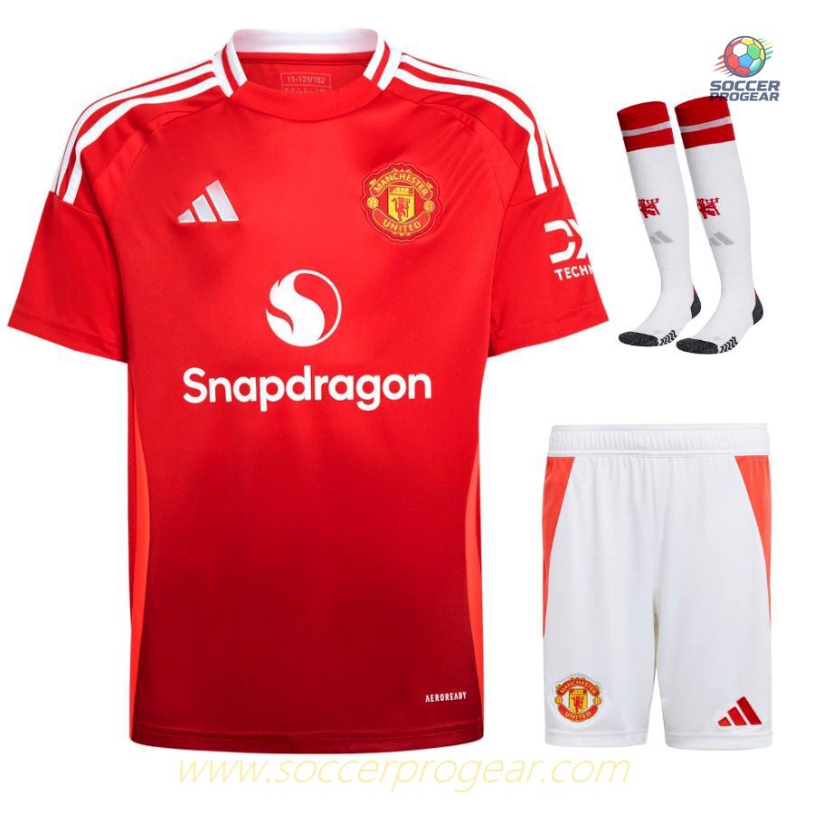 Manchester United Home Child Kit Shirt 2024-2025 Season
