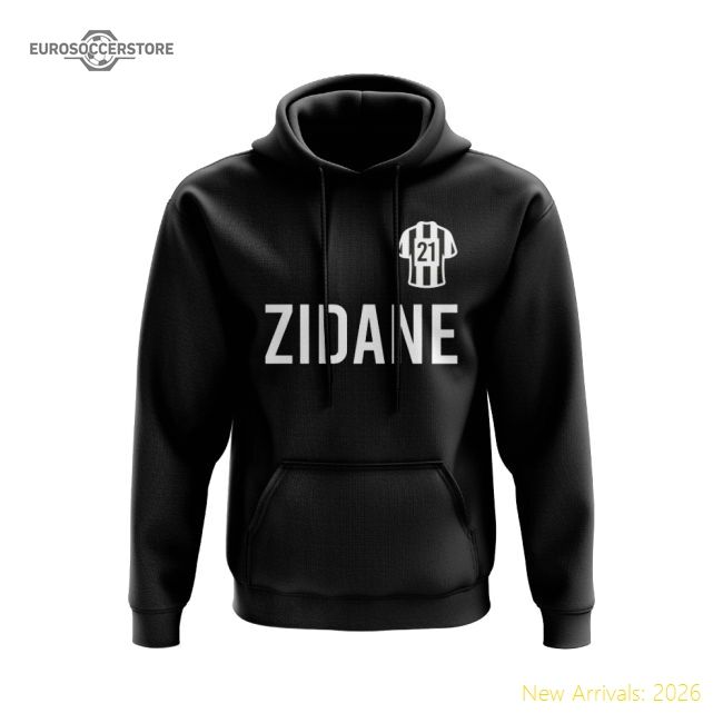 Premium-grade Zinedine Zidane Juve Number Hoody (black)