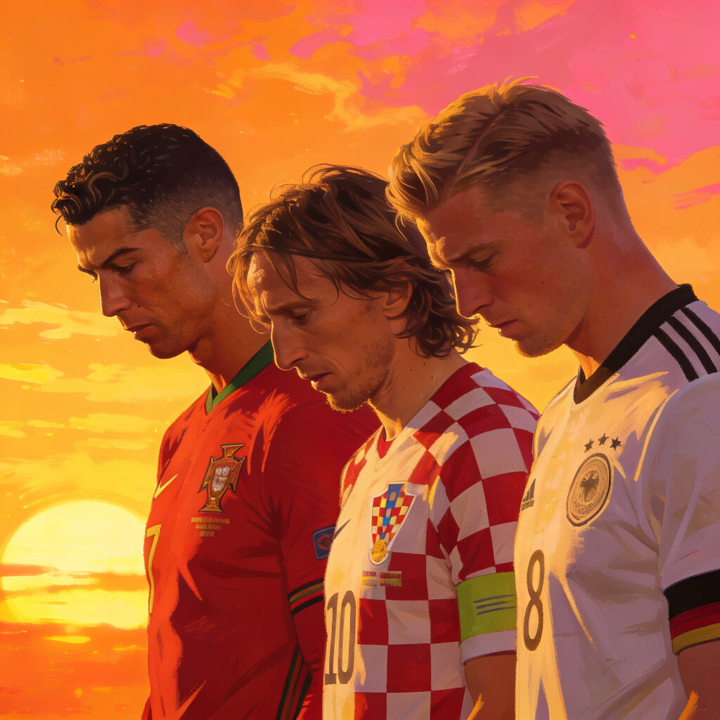  Cristiano Ronaldo last Euro jersey, Luka Modrić 2024 Croatia shirt, Toni Kroos final Germany jersey
