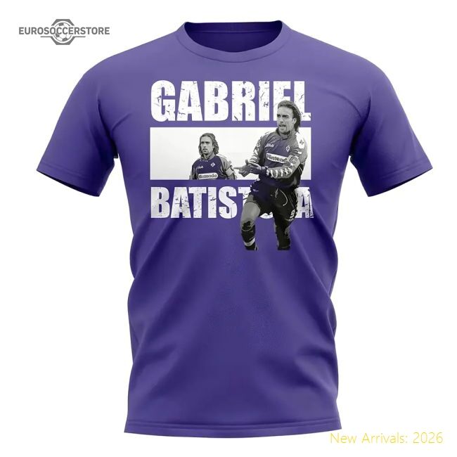 Official Gabriel Batistuta Player Collage T-Shirt (Purple)