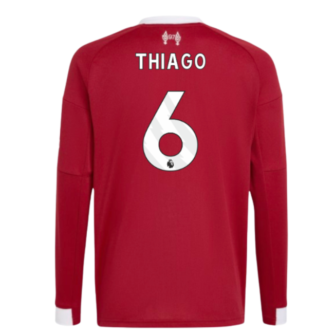 Liverpool Official Home Football Shirt 2025-20 Thiago 6 L M S Kids