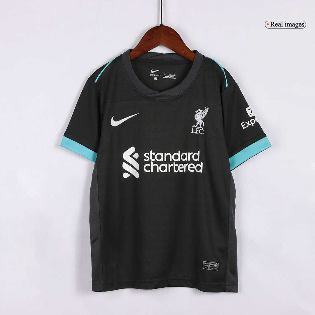 Kid's Liverpool Away Soccer Jersey Kit(Jersey+Shorts) 2024/25Authentic