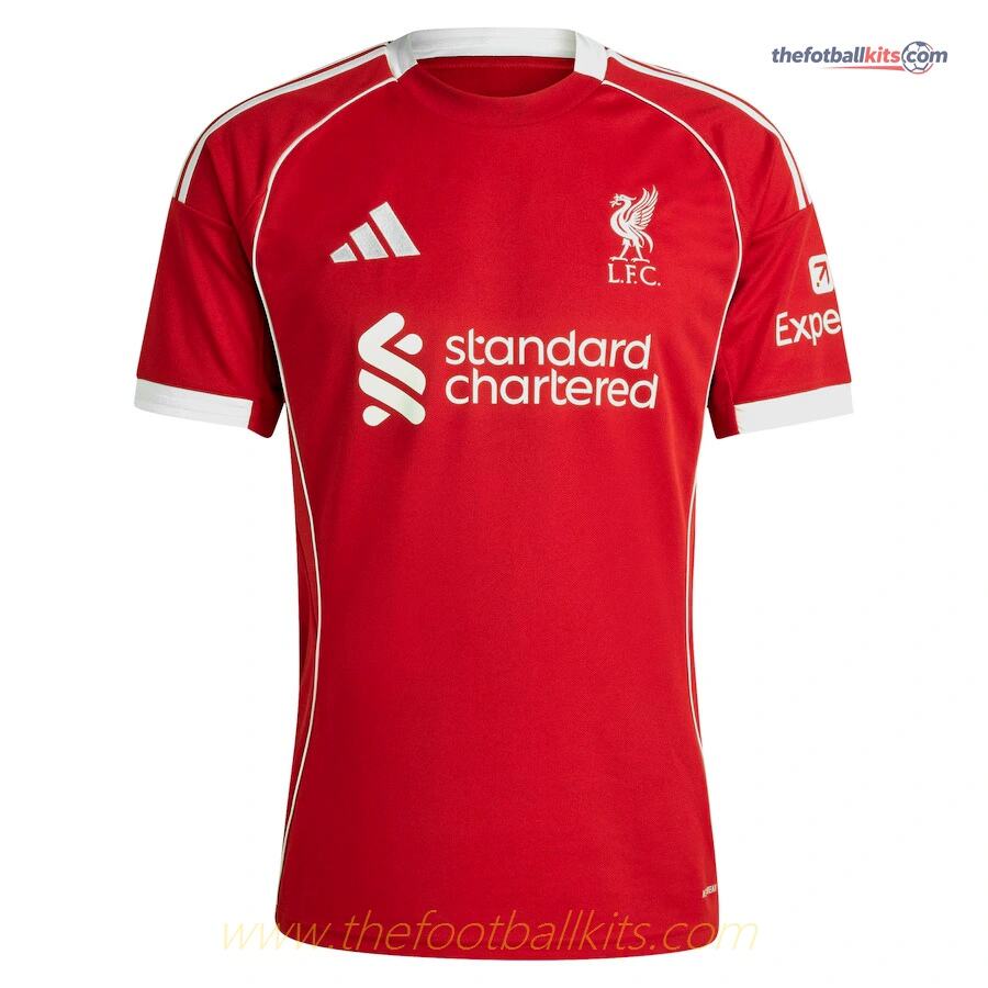Official Liverpool Home Team Jersey 2025-2026 Collection