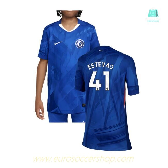 2025-2026 Chelsea Home Shirt (Kids) (Estevao 41)