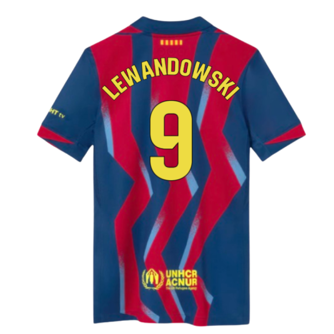 Barcelona Lewandowski Top-tier Spanish League Performance Fabric