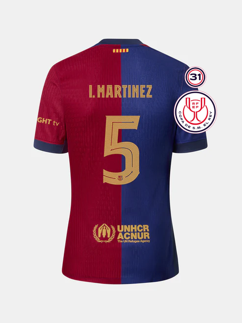 Barcelona's Copa Del Rey Final Jersey for I. MARTINEZ, Number 5, Season 24-25