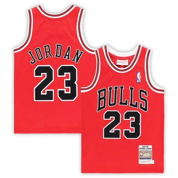 Michael Jordan CHI Authentic Jersey - genuine player-jersey - Red #1