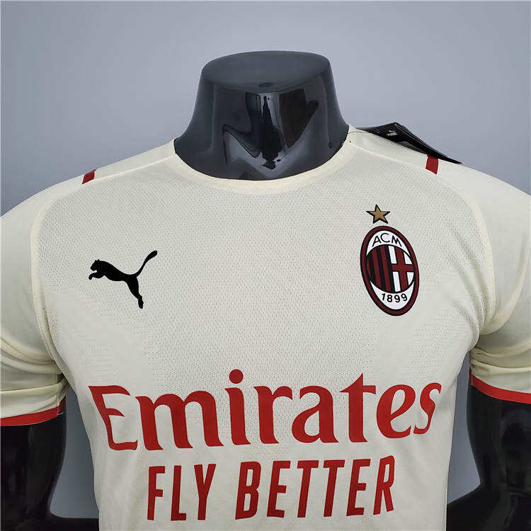 AC Milan 21-22 Away Yellow Soccer Jersey Football Shirt Player