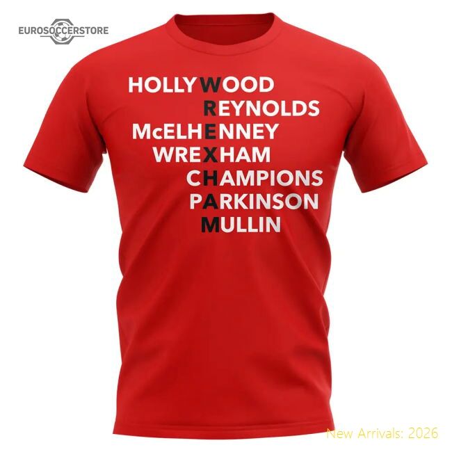 Superior Wrexham Champions T-shirt (red) - Economical - Authentic Design
