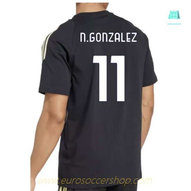 2025-2026 Juventus Training Tee (Black) (N.Gonzalez 11)