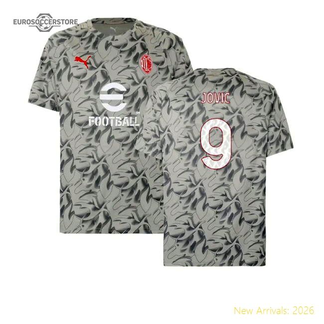 First-class 2025-2026 Ac Milan Warm Up Training Jersey (smokey Gray
