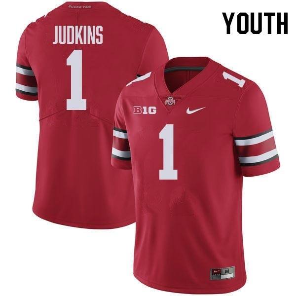 Nike Ohio State Buckeyes Quinshon Judkins #1 Youth Red Premium