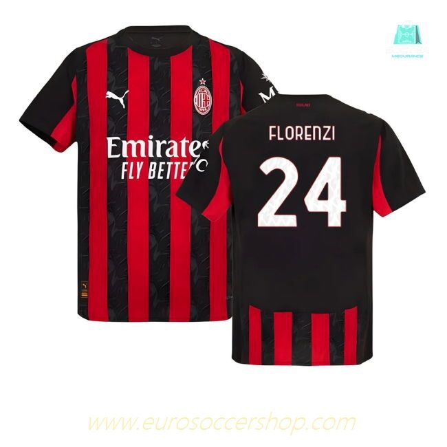 2025-2026 AC Milan Authentic Home Shirt (Florenzi 24)