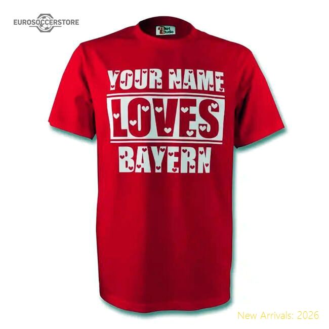 Outstanding Your Name Loves Bayern Munich T-shirt (red) - Kids